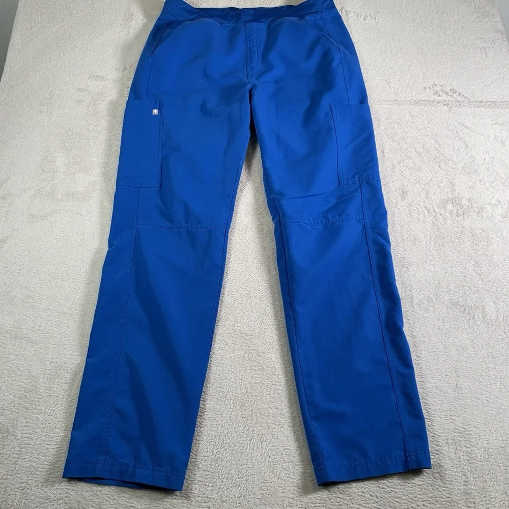 Figs Axim Cargo Scrub Pants Mens Large Technical Collection T2001 Pockets‎ Blue